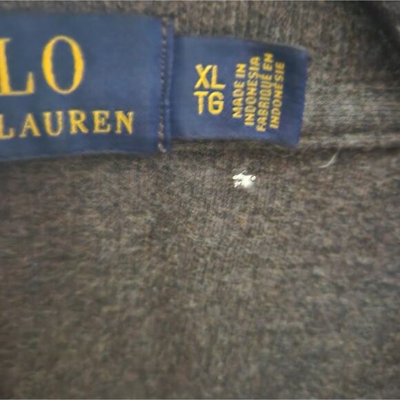 Polo Ralph Lauren Gray Quarter Zip Pullover Size XL - Picture 11 of 11